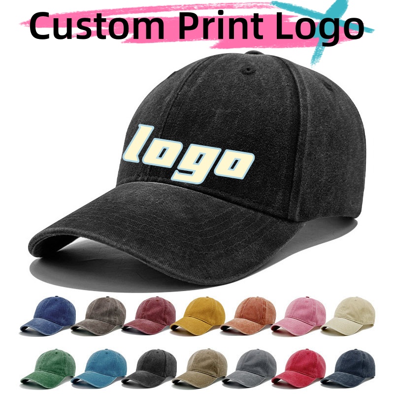 Company Profile Printing - Винтажная бейсбольная кепка из потертого хлопка