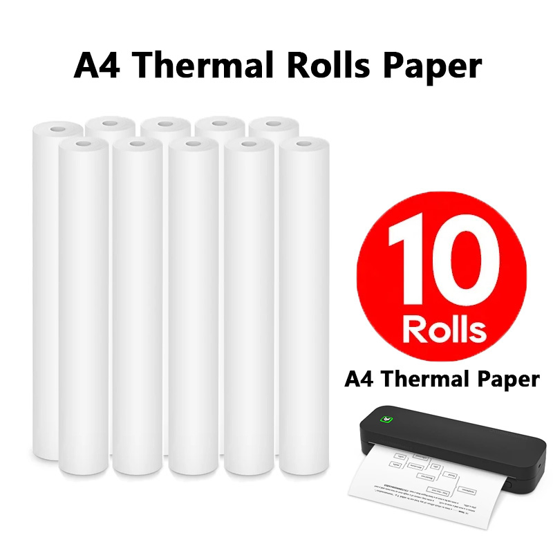 Commercial Document Printing - Рулоны термобумаги формата А4, 1/2/4/10 рулонов,